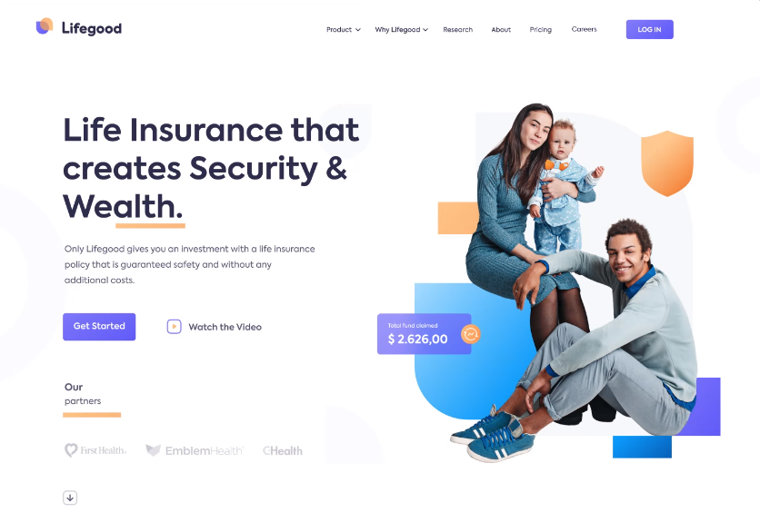 insurance agency website design example
