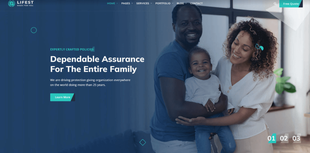 Lifest insurance agency website design
